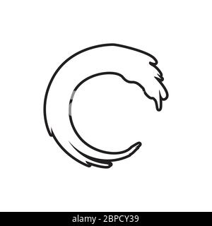 lines brush icon vector isolated on white background Stock Vector