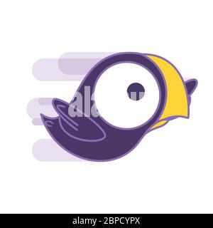 Toucan with big eye & beak Stock Vector