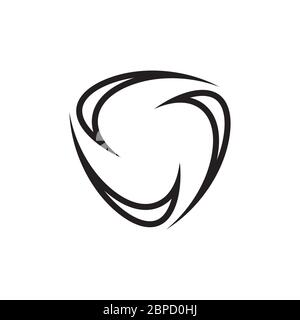 swoosh swirl icon logo design vector isolated on white background Stock Vector