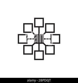 network icon design concept. vector illustration. Stock Vector