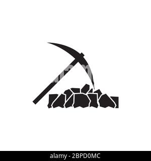 mining design vector illustration. creative icon. isolated on white background Stock Vector