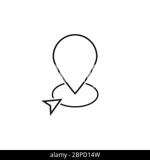 pointer pin maps icon design vector on white background Stock Vector