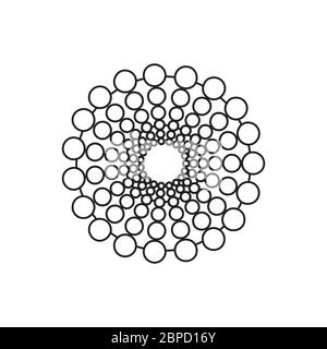 lines circle dot flower design vector illustration Stock Vector