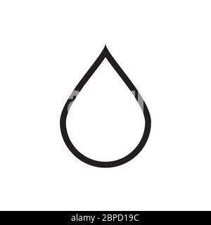 lines icon water drop simple design vector isolated on white background Stock Vector