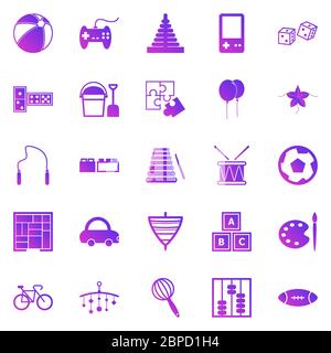 Toy gradient icons on white background, stock vector Stock Vector