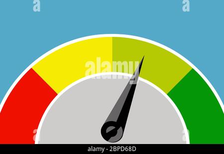 Here is a credit score meter that shows where you stack up on your credit report score. Copy area to fill in your own information. This is a vector im Stock Vector