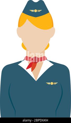 Isolated stewardess icon Stock Vector