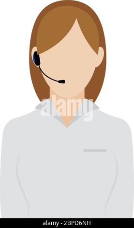 Isolated call center agent icon Stock Vector