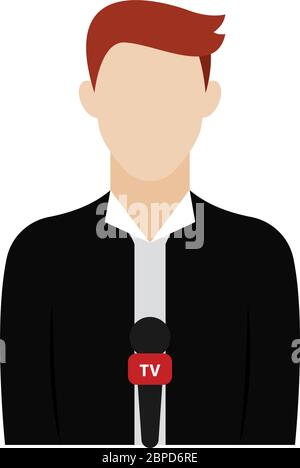 Isolated journalist icon Stock Vector
