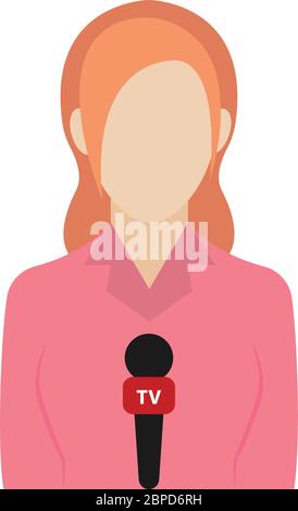 Isolated journalist icon Stock Vector