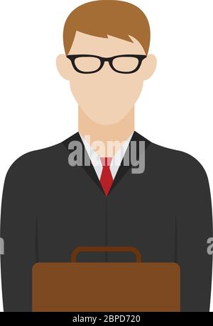 Isolated attorney icon Stock Vector