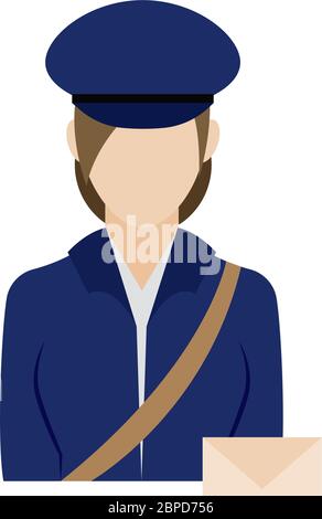 Isolated postman icon Stock Vector