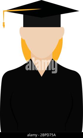 Isolated graduate student icon Stock Vector