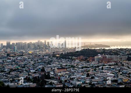 Bernal Heights Park at Dawn Stock Photo