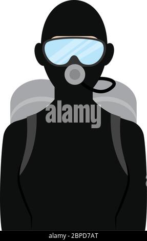Isolated diver icon Stock Vector