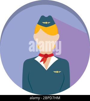 Isolated stewardess icon Stock Vector