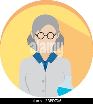 Isolated chemist biologist icon Stock Vector