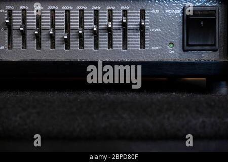 An electronic guitar amp, Rock Music Stock Photo