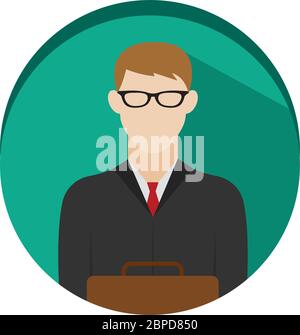 Isolated attorney icon Stock Vector