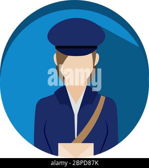 Isolated postman icon Stock Vector