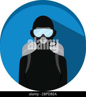 Isolated diver icon Stock Vector