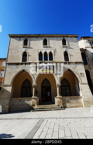 People's Square or Pjaca in the heart of the Diocletians palace in Split, Croatia. Stock Photo
