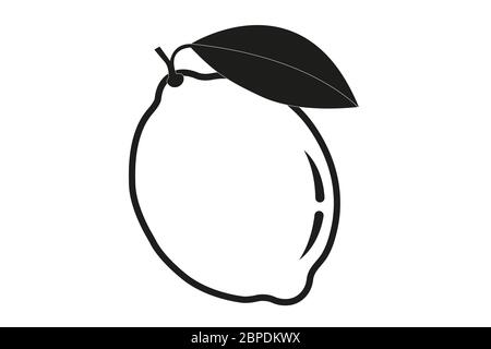 Lemon logo. lsolated lemon on white background Stock Vector