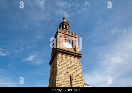 The Clock Tower in the centre of the market town of Ormskirk in Lancashire, England Stock Photo