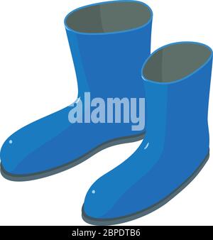 Garden rubber boots icon. Isometric of garden rubber boots vector icon for web design isolated on white background Stock Vector