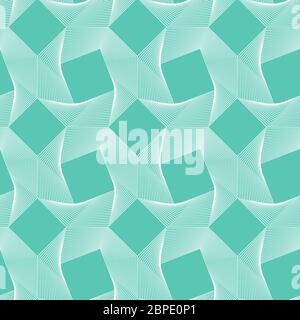 Aqua Menthe,Neo mint,emerald, turquoise geometric vector seamless pattern.Color 2020. Repeating square texture in neo mint colors for background Stock Vector