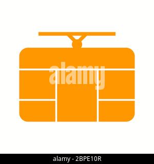 Beautiful Chairlift Glyph Vector Icon Stock Vector