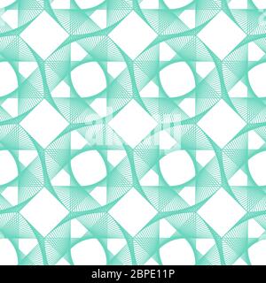 Neo mint,Aqua Menthe,emerald, turquoise geometric vector seamless pattern.Color 2020. Repeating square texture in neo mint colors for background Stock Vector