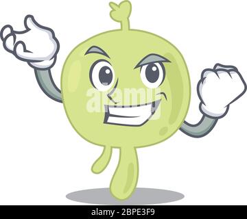 A funny cartoon design concept of lymph node with happy face Stock Vector