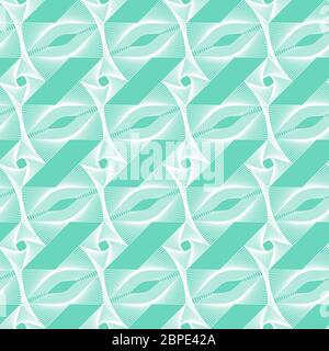 Color 2020. Aqua Menthe,Neo mint,emerald, turquoise geometric vector seamless pattern.Repeating texture in neo mint colors for background, wallpaper Stock Vector