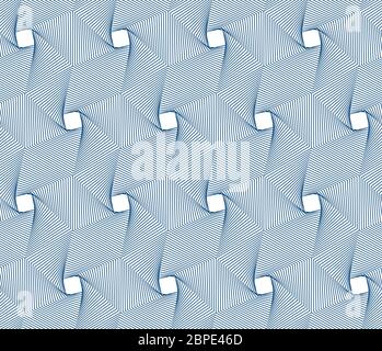 Classic Blue color 2020 web graphic pattern. Vector blue polka dot guilloche seamless pattern design Stock Vector