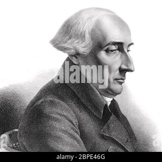 JOSEPH-LOUIS LAGRANGE (1736-1813) Italian mathematician and astronomer Stock Photo