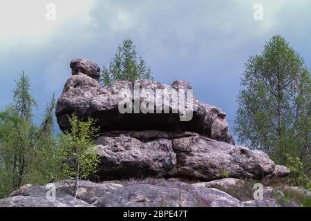 Zittau mountains, Oybin, on the Toepfer mountain Stock Photo