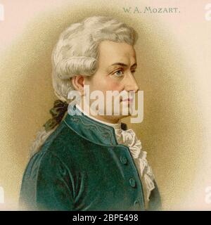 WOLFGANG AMADEUS MOZART (1756-1791)  Austro-Hungarian Classical composer Stock Photo