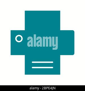 Beautiful Printer Glyph Vector Icon Stock Vector