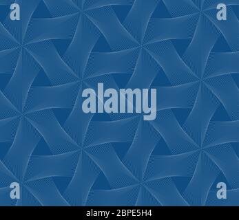 Classic Blue color 2020 web graphic pattern. Vector blue guilloche seamless pattern design Stock Vector