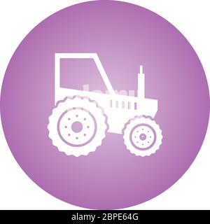 Beautiful Tractor Glyph Vector Icon Stock Vector Image & Art - Alamy