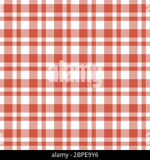 checkered seamless table cloths pattern red colored Stock Photo