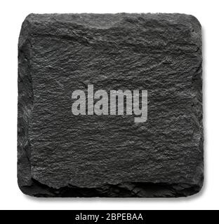 Square slate stand isolated on a white background Stock Photo