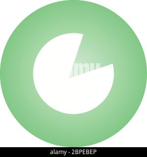 Beautiful Pie Chart Glyph Vector Icon Stock Vector