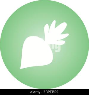 Beautiful Beet Glyph Vector Icon Stock Vector
