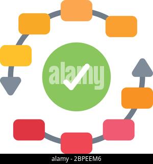 Complete Agile Process Icon Stock Vector