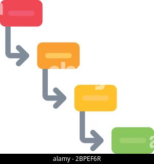 Project Elements in waterfall style representing ‘Project Requirements’ Stock Vector