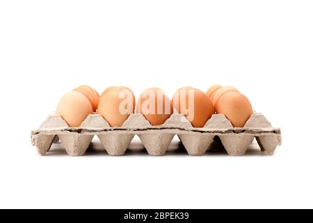 egg in paper panel on white background with shadow Stock Photo