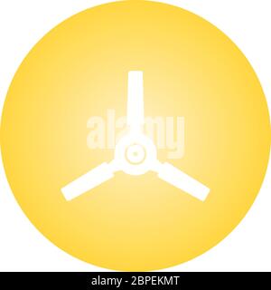 Beautiful Fan Glyph Vector Icon Stock Vector