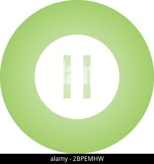 Beautiful Pause Button Glyph Vector Icon Stock Vector